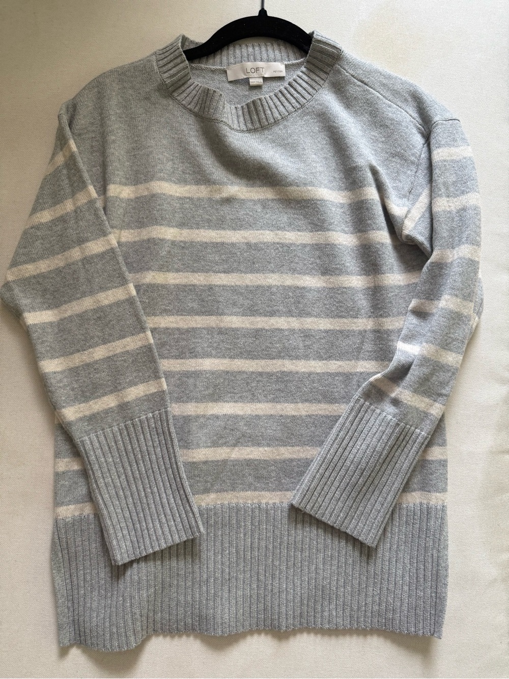 LOFT Striped Crewneck Sweater